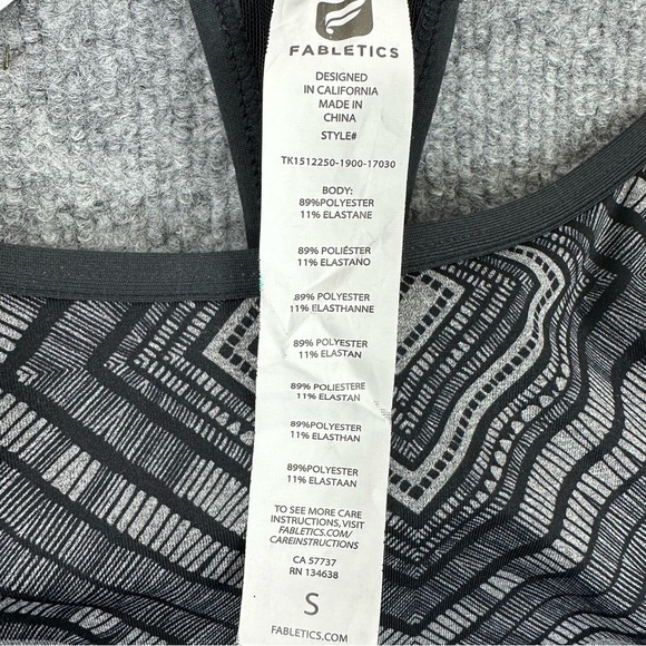 FABLETICS Tank Bra Sz S Norwalk Taos Print NWT Workout - Picture 9 of 11